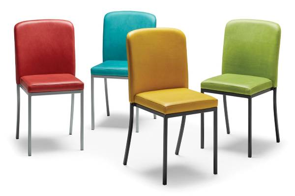 Our new Zee guest seating is lightly scaled and beautifully simple, with classical mid-century modern styling. Multiple frame colors are available in quantities of 6 or more, all models stack and arm chairs straight-line gang. Proudly made in the USA and certified: BIFMA Level Sustainability Standard.